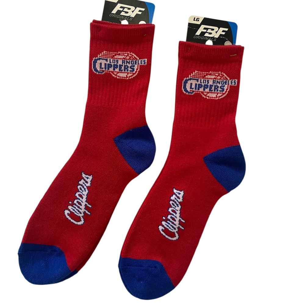 2 Pairs Los Angeles Clippers Red and Blue Socks